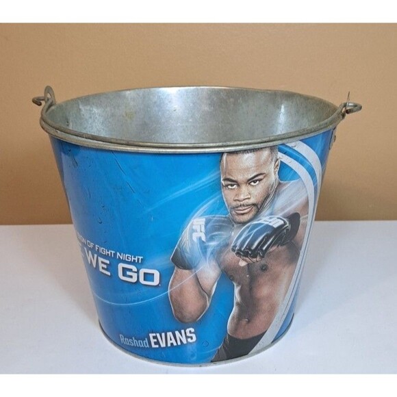 UFC Rashad Evans Bud Light Beer Ice Bucket Tin Anheuser Busch MMA Promo Bar - Picture 1 of 6